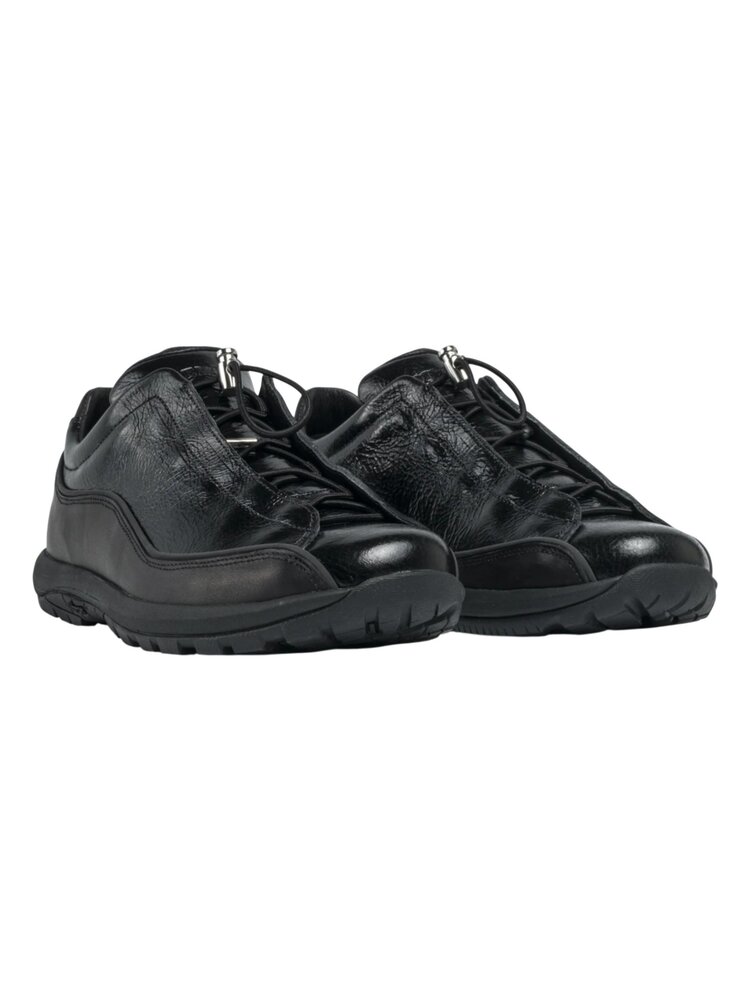 Diemme DIEMME LICATA CRACKLED PATENT LEATHER SNEAKERS BLACK