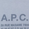 A.P.C. A.P.C. PARIS MANCHES COURTES ADRESSE T-SHIRT BLUE A.P.C. A.P.C. PARIS MANCHES COURTES ADRESSE T-SHIRT BLUE