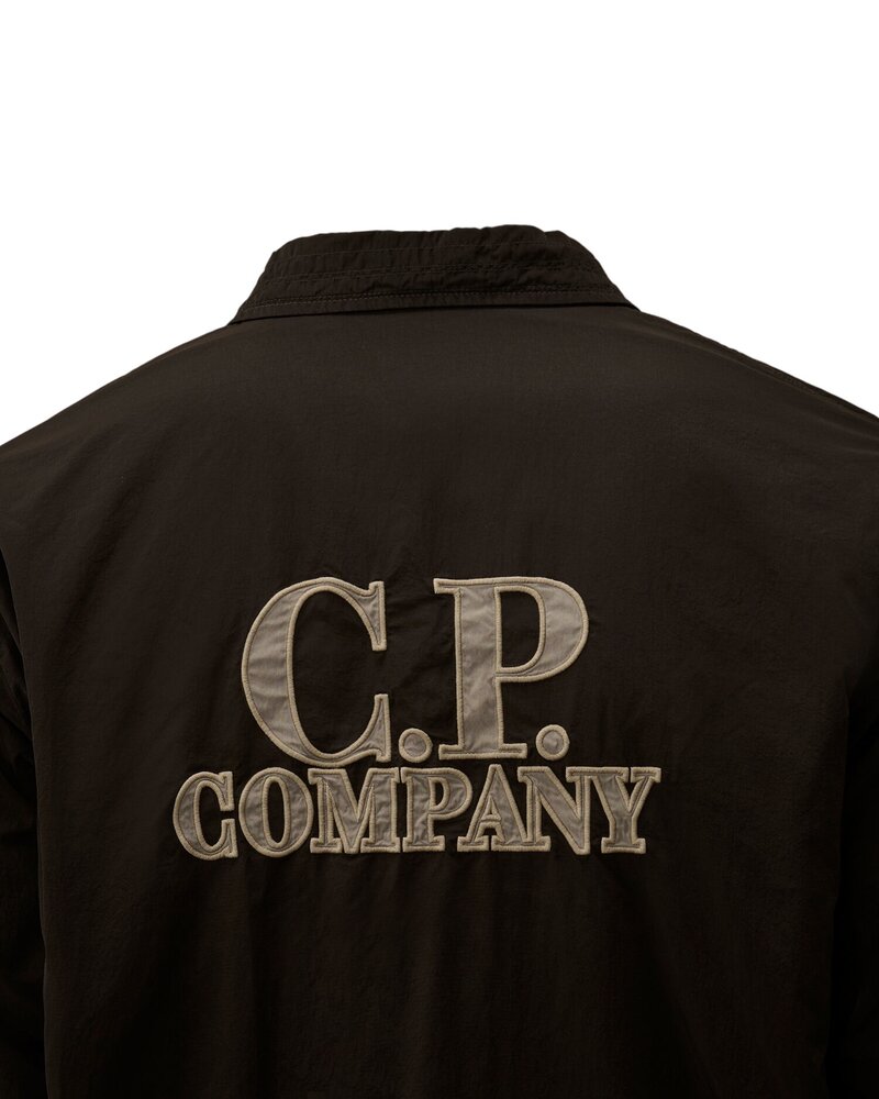 C.P. Company C.P. COMPANY CHROME-R GRAPHIC ZIPPED OVERSHIRT BLACK