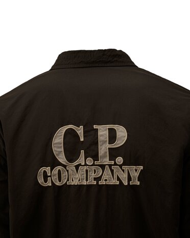 C.P. Company C.P. COMPANY CHROME-R GRAPHIC ZIPPED OVERSHIRT BLACK