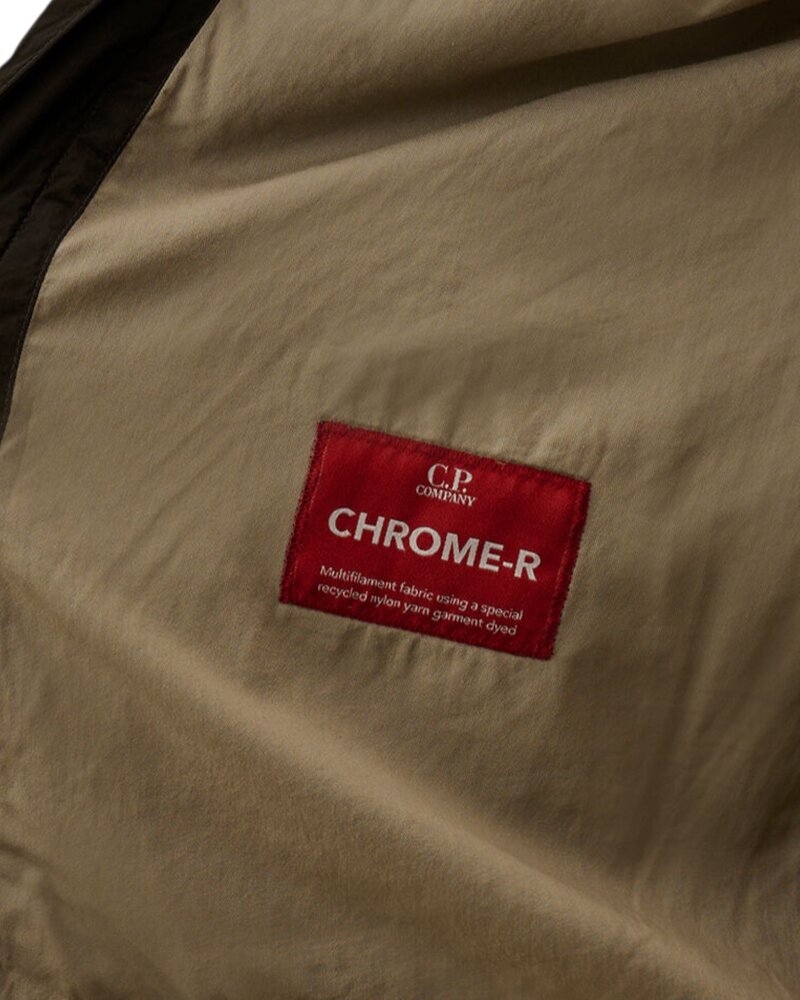 C.P. Company C.P. COMPANY CHROME-R GRAPHIC ZIPPED OVERSHIRT BLACK