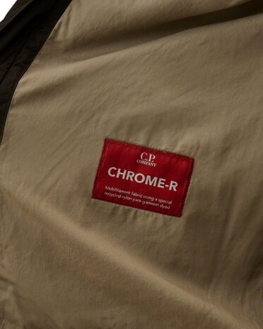 C.P. Company C.P. COMPANY CHROME-R GRAPHIC ZIPPED OVERSHIRT BLACK