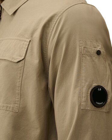 C.P. Company C.P. COMPANY ORGANIC GABARDINE ZIPPED LENS OVERSHIRT DOVE