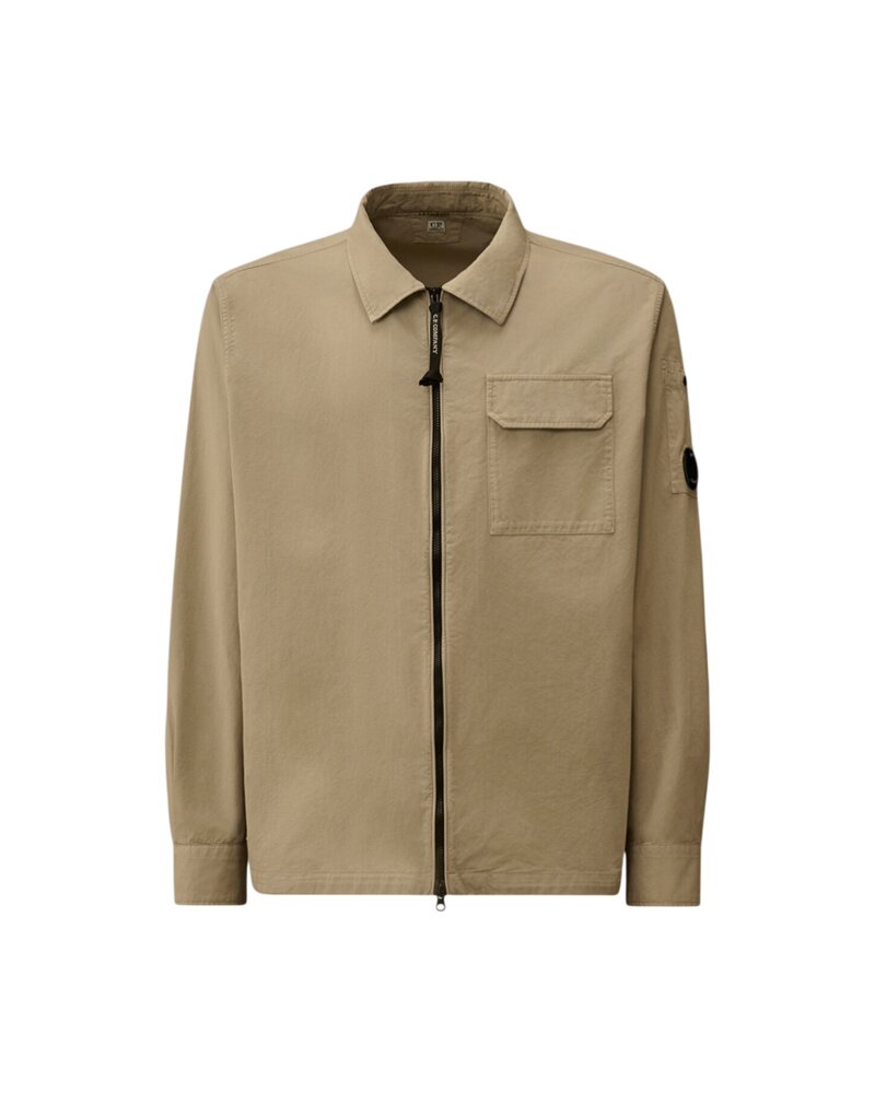 C.P. Company C.P. COMPANY ORGANIC GABARDINE ZIPPED LENS OVERSHIRT DOVE