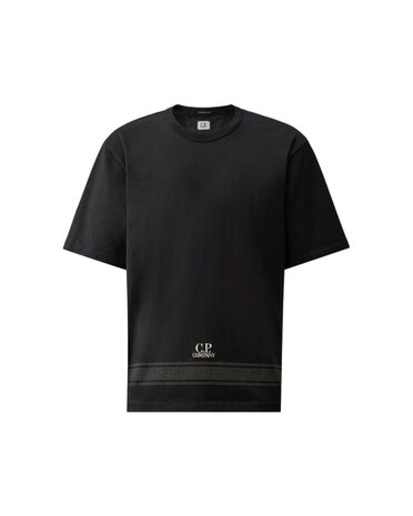 C.P. Company C.P. COMPANY MERCERIZED JERSEY 30/2 TWISTED SHORT SLEEVE EMBROIDERY T-SHIRT MARINE