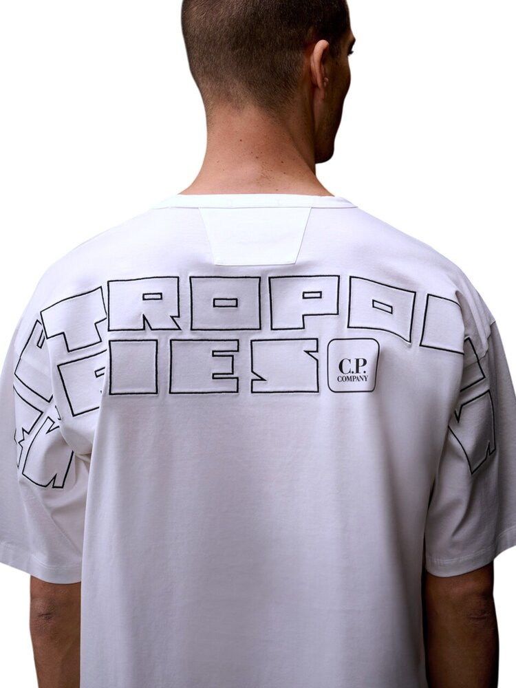C.P. Company C.P. COMPANY METROPOLIS SERIES MERCERIZED JERSEY T-SHIRT WHITE