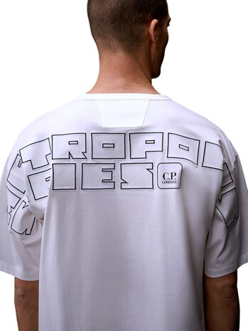 C.P. Company C.P. COMPANY METROPOLIS SERIES MERCERIZED JERSEY T-SHIRT WHITE