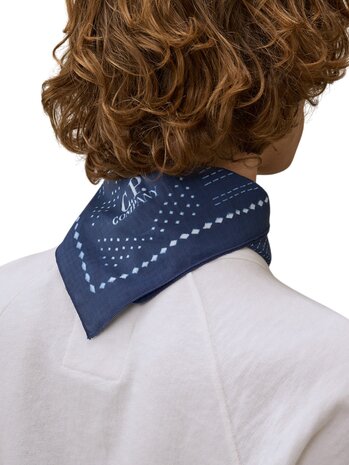 C.P. Company C.P. COMPANY MUSLIN LOGO BANDANA SCARF NAVY