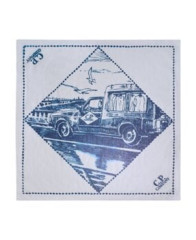 C.P. Company C.P. COMPANY GRAPHIC MUSLIN LOGO BANDANA SCARF WHITE