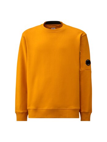 C.P. Company C.P. COMPANY DIAGONAL RAISED FLEECE CREWNECK LENS SWEATER DESERT ORANGE