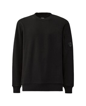 C.P. Company C.P. COMPANY DIAGONAL RAISED FLEECE CREWNECK SWEATER BLACK