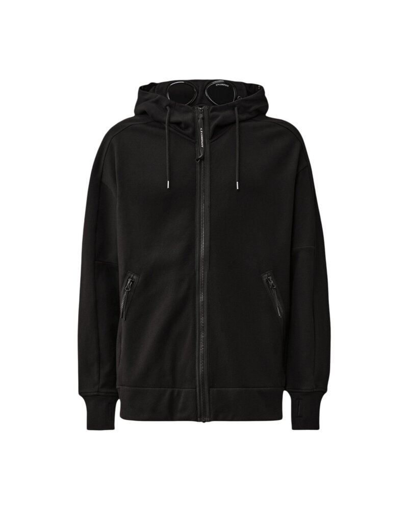 C.P. Company C.P. COMPANY DIAGONAL RAISED FLEECE GOGGLE SWEATVEST BLACK