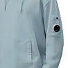 C.P. Company COTTON DIAGONAL FLEECE HOODED LENS SWEATSHIRT MISTY BLUE