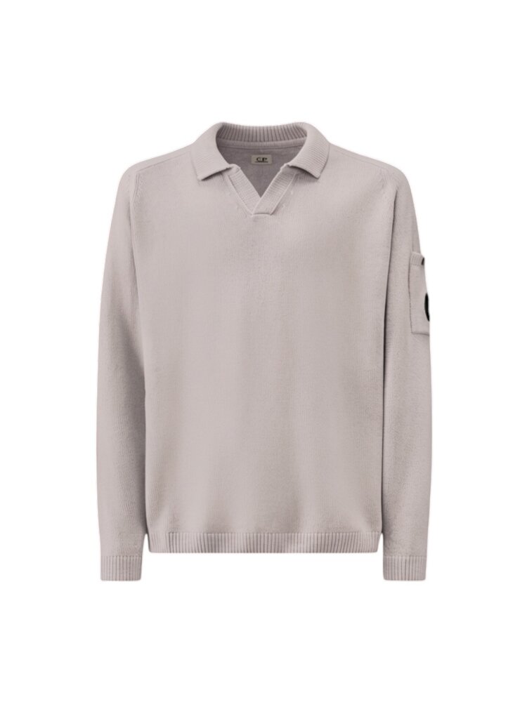C.P. Company C.P. COMPANY COTTON CHENILLE POLO LENS SWEATER DOVE