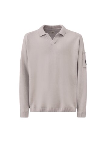 C.P. Company C.P. COMPANY COTTON CHENILLE POLO LENS SWEATER DOVE