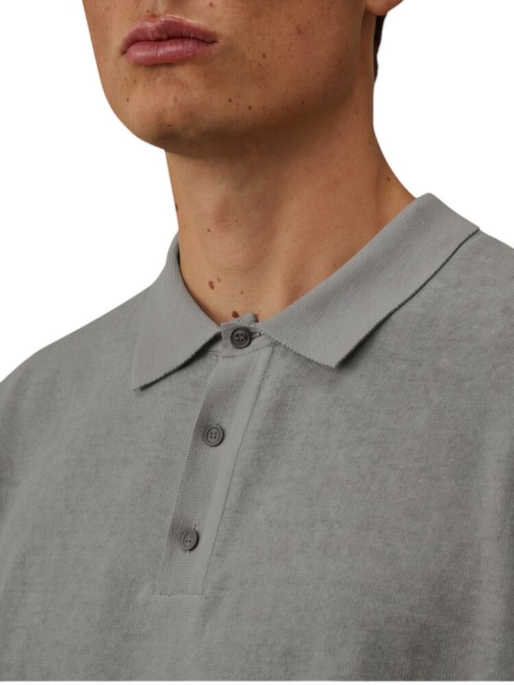C.P. Company C.P. COMPANY COTTON CREPE DOUBLE DYED POLO GUNMETAL