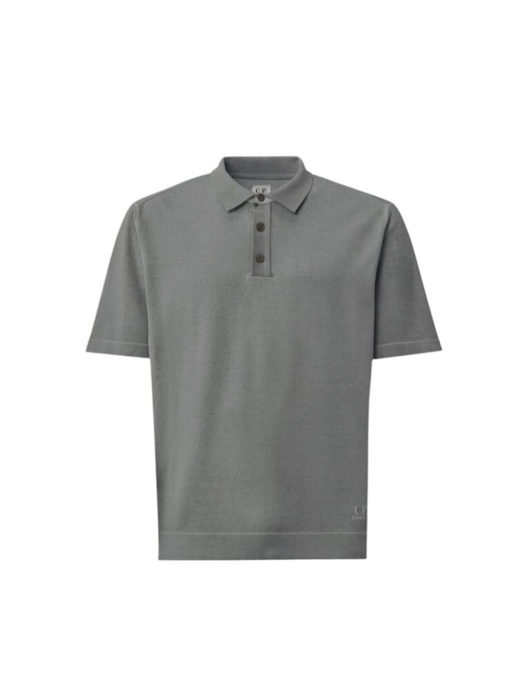 C.P. Company C.P. COMPANY COTTON CREPE DOUBLE DYED POLO GUNMETAL