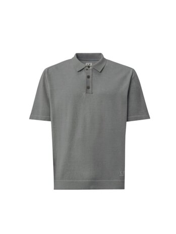 C.P. Company C.P. COMPANY COTTON CREPE DOUBLE DYED POLO GUNMETAL
