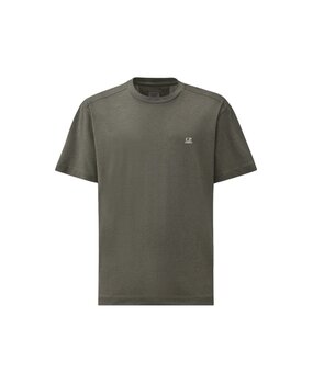 C.P. Company C.P. COMPANY 20/1 JERSEY PLATED LOGO T-SHIRT GUNMETAL