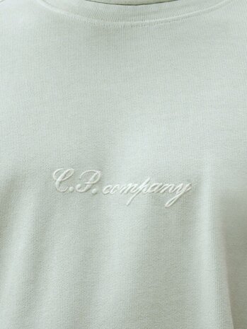 C.P. Company C.P. COMPANY COMBED JERSEY BOXY MOCKNECK SWEATER MISTY BLUE