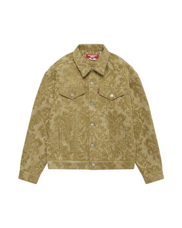 Commes des Garcons Junya Watanabe COMME DES GARÇONS JUNYA WATANABE X LEVI'S JACQUARD FLORAL JACKET BEIGE