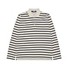 Commes des Garcons Junya Watanabe COMME DES GARÇONS JUNYA WATANABE STRIPED LONGSLEEVE POLO NATURAL/NAVY