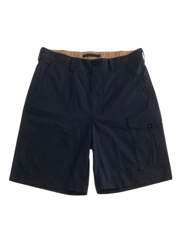 Ten C TEN C STRAIGHT-LEG PIECE DYED SHORTS NAVY