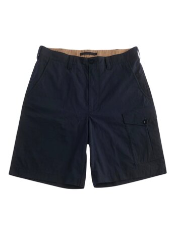 Ten C TEN C STRAIGHT-LEG PIECE DYED SHORTS NAVY