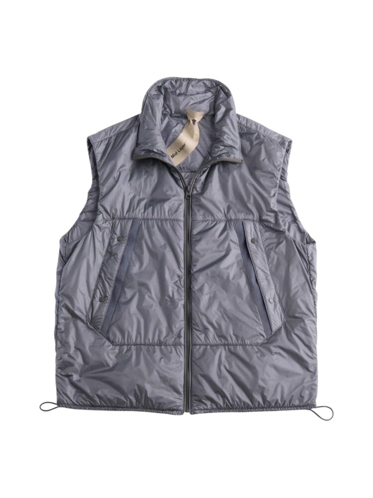 Ten C TEN C PIECE DYED RIP STOP BODYWARMER VEST GREY