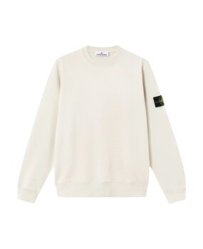 Stone Island STONE ISLAND ORGANIC COTTON FLEECE SWEATER IVORY