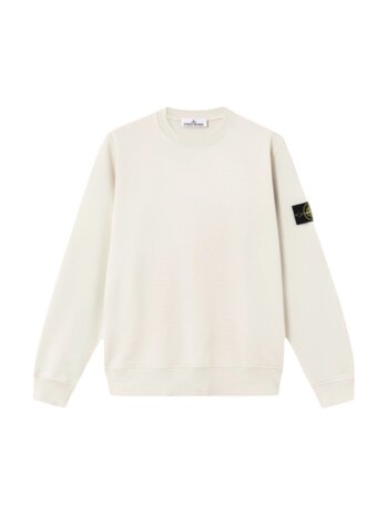 Stone Island STONE ISLAND ORGANIC COTTON FLEECE SWEATER IVORY