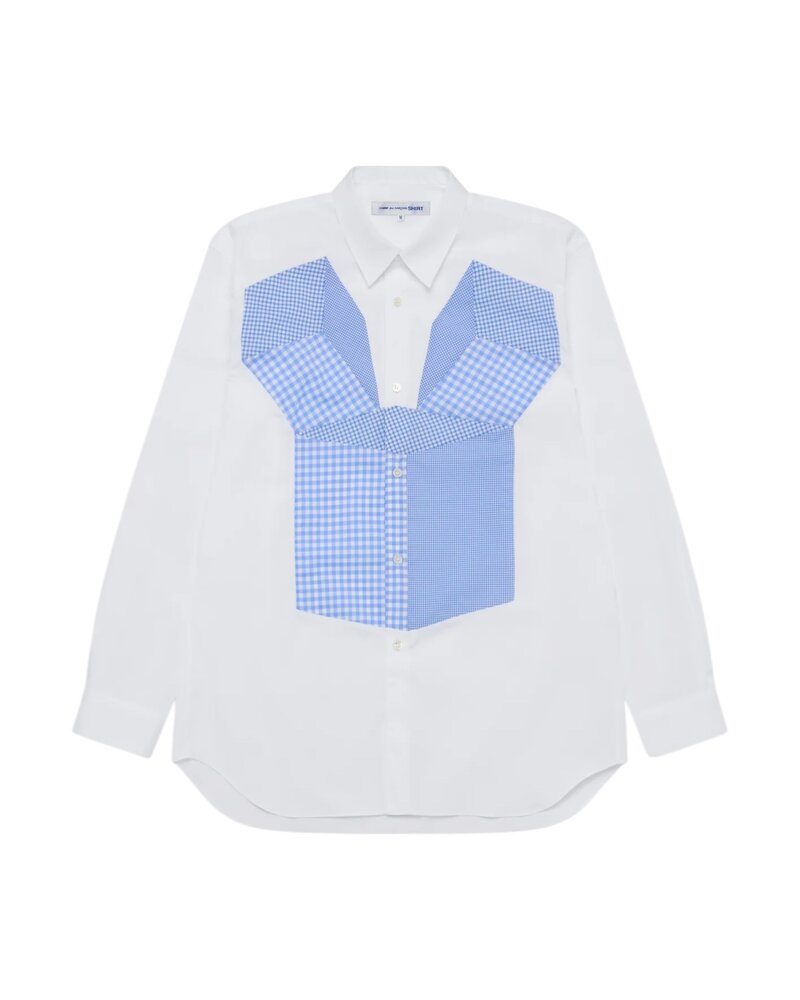 Comme des Garcons Shirt COMME DES GARÇONS SHIRT GEOMETRIC CHECK PATTERN SHIRT WHITE/MIX