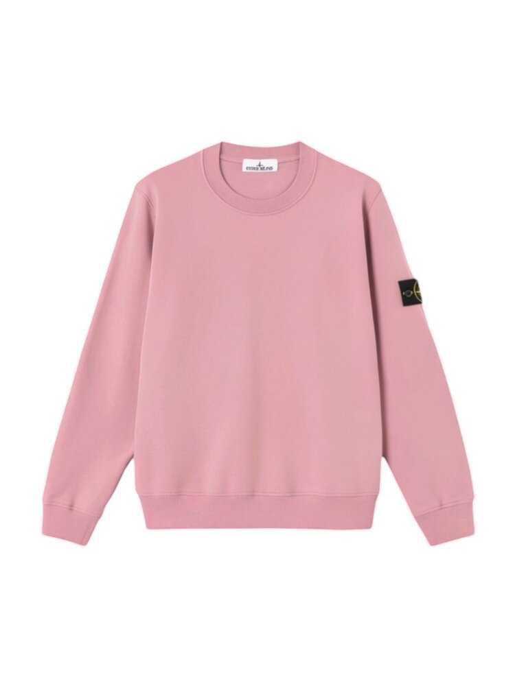 Stone Island STONE ISLAND ORGANIC COTTON FLEECE SWEATER OLEANDER PINK