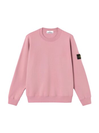 Stone Island STONE ISLAND ORGANIC COTTON FLEECE SWEATER OLEANDER PINK