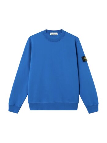 Stone Island STONE ISLAND ORGANIC COTTON FLEECE SWEATER BLUE