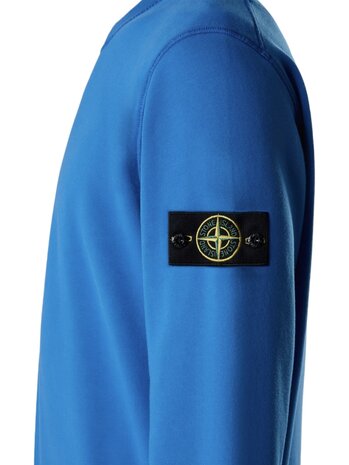 Stone Island STONE ISLAND ORGANIC COTTON FLEECE SWEATER BLUE