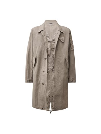 C.P. Company C.P. COMPANY TWILL FISHTAIL LENS CAR COAT DOVE GREY