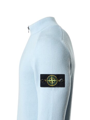Stone Island STONE ISLAND HALF-ZIP PULLOVER SKY BLUE