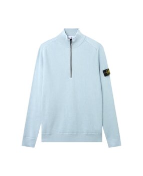 Stone Island STONE ISLAND HALF-ZIP PULLOVER SKY BLUE