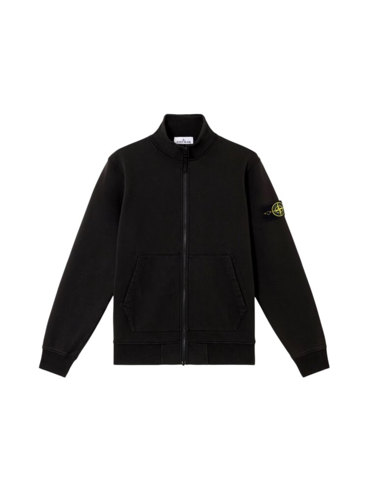 Stone Island STONE ISLAND ORGANIC COTTON FLEECE VEST BLACK