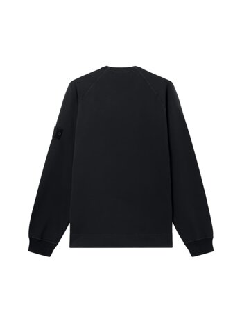 Stone Island STONE ISLAND GHOST COTTON STRETCH FLEECE SWEATER BLACK