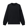 Stone Island STONE ISLAND GHOST COTTON STRETCH FLEECE SWEATER BLACK