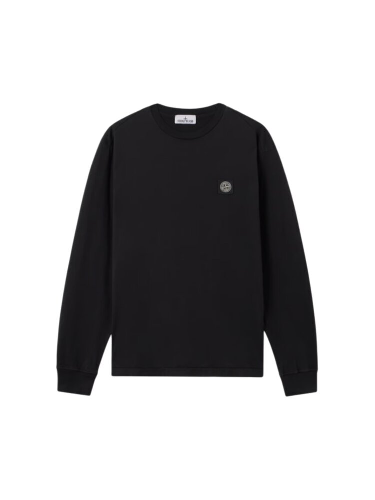 Stone Island STONE ISLAND COTTON JERSEY LONGSLEEVE BLACK