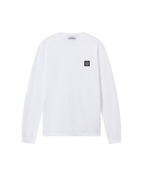 Stone Island STONE ISLAND COTTON JERSEY LONGSLEEVE WHITE