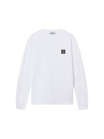 Stone Island STONE ISLAND COTTON JERSEY LONGSLEEVE WHITE