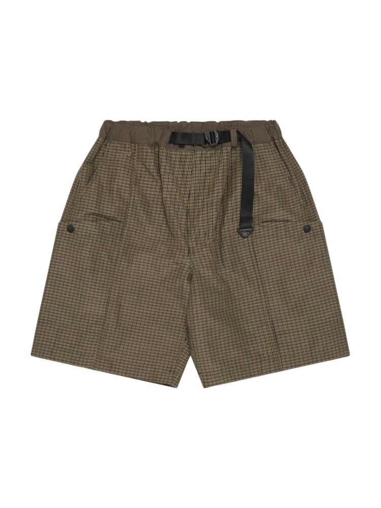 Comme des Garcons Homme COMME DES GARÇONS CHECK SHORTS KHAKI