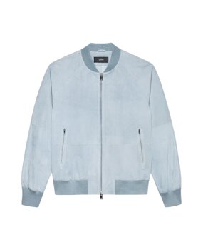 Arma ARMA SUEDE BOMBER JACKET VINTAGE BLUE