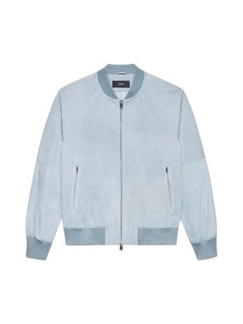 Arma ARMA SUEDE BOMBER JACKET VINTAGE BLUE