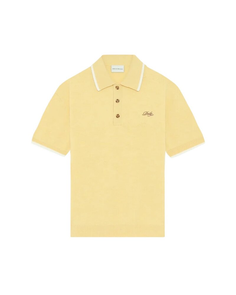 Drole De Monsieur DRÔLE DE MONSIEUR MAILLE DRÔLE POLO LIGHT YELLOW Drole De Monsieur DRÔLE DE MONSIEUR MAILLE DRÔLE POLO LIGHT YELLOW
