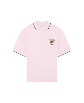 Drole De Monsieur DRÔLE DE MONSIEUR PIQUÉ SLOGAN ROSE POLO LIGHT PINK